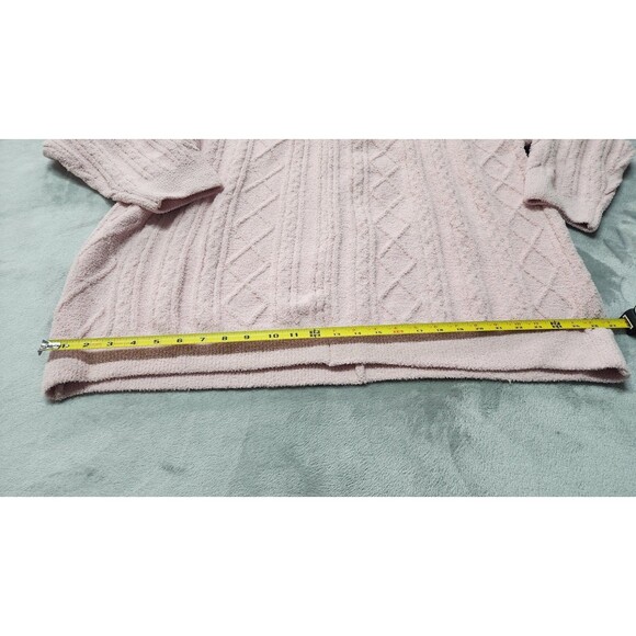 NWT SKIMS L/XL Cherry Blossom Cozy Cable Knit Oversized Crewneck Pullover - Picture 6 of 7